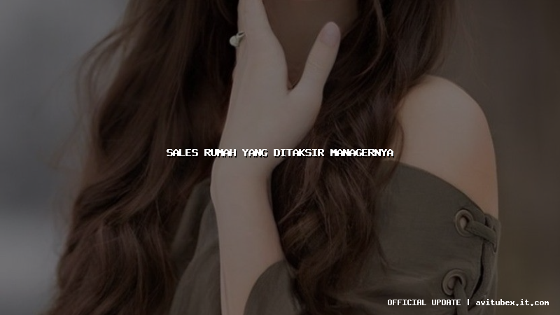 sales rumah yang ditaksir managernya